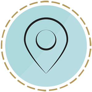 Location pin icon representing the center for cosmetic and restorative dentistry in chesapeake, va.
