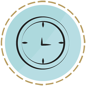 Clock icon representing office hours at the center for cosmetic and restorative dentistry in chesapeake, va.