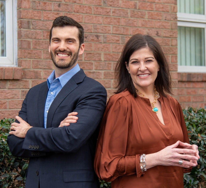 Dr. Cawley and dr. Brown group photo at the dental center for cosmetic and restorative dentistry in chesapeake, va